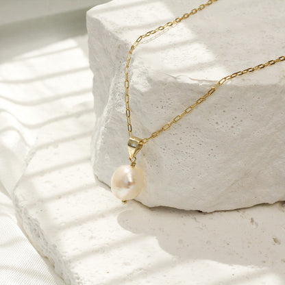 Baroque Pearl Drop Necklace