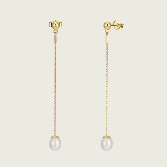 Dangle Single Pearl Earrings