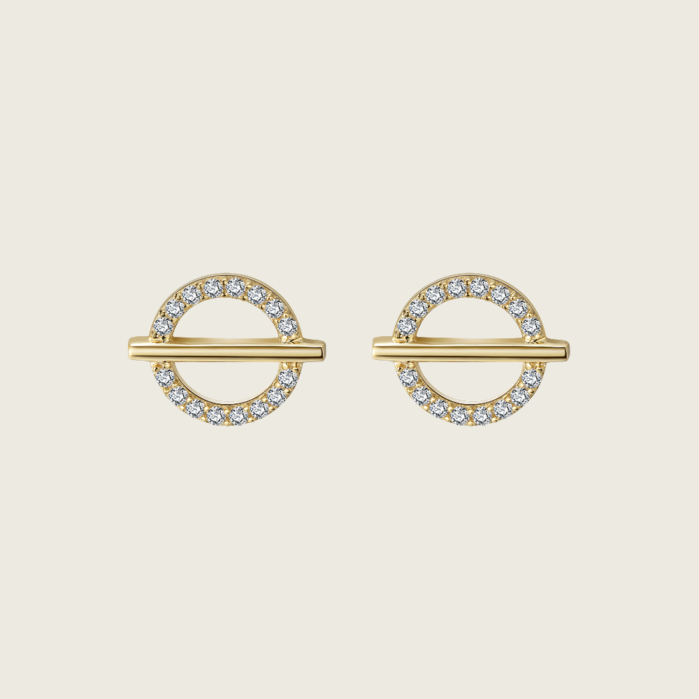 Circle Stud Earrings