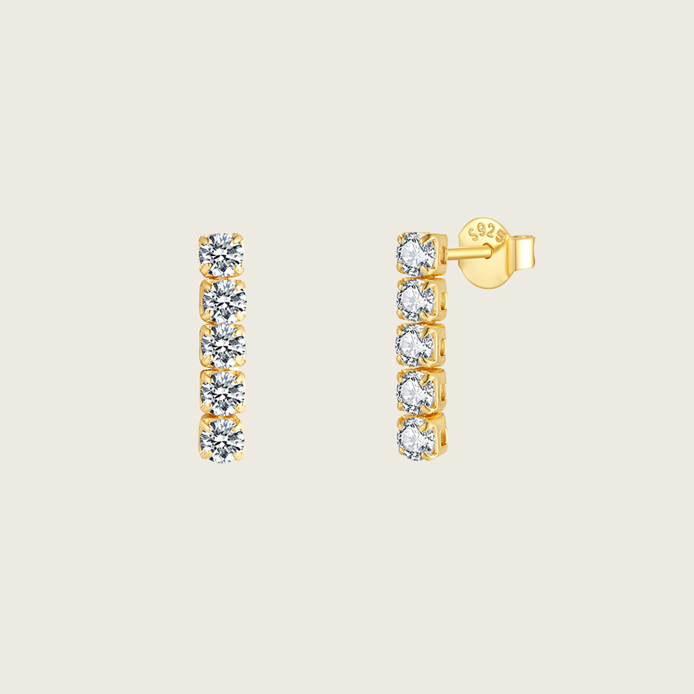 Tennis Chain Stud Earrings