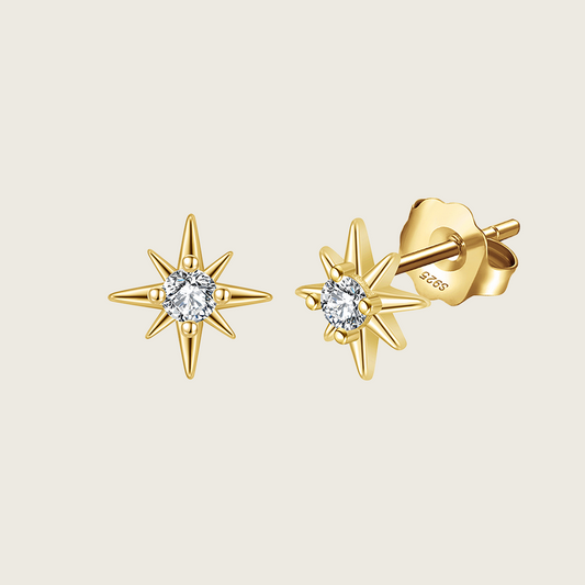 Petite North Star Stud Earrings