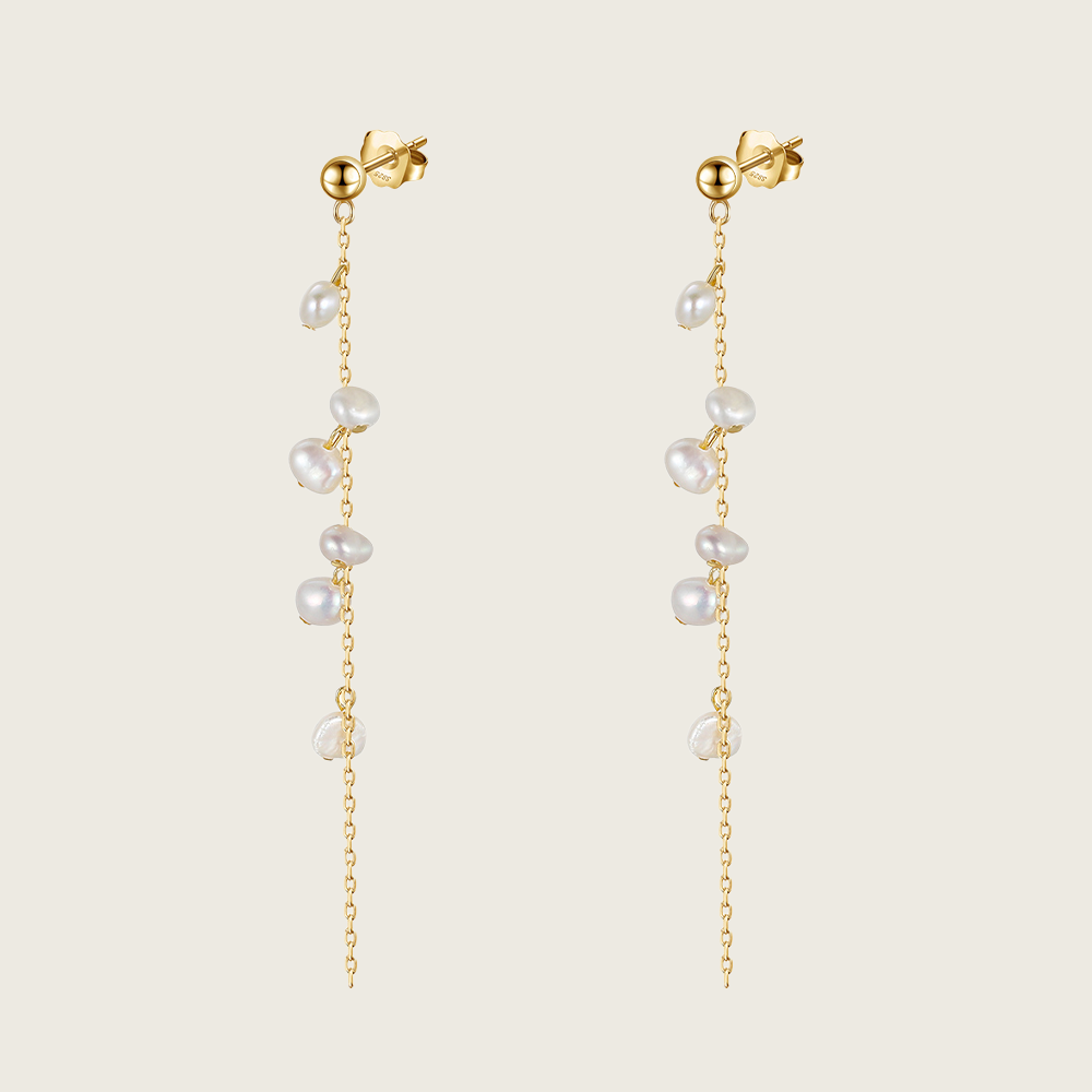 Dangle Mini Pearl Earrings