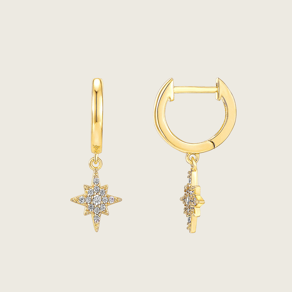 Star Hoop Earrings