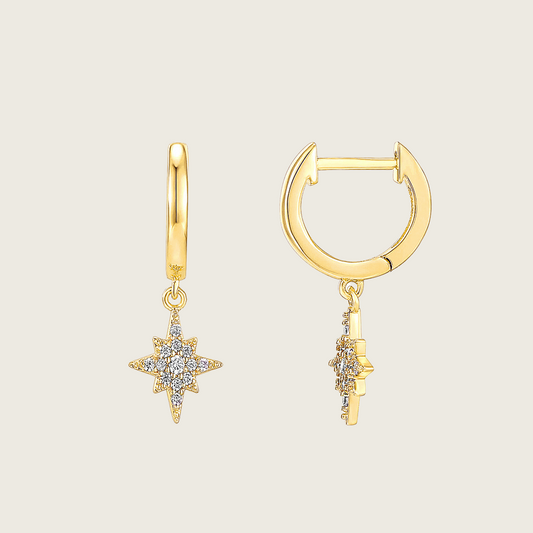 Star Hoop Earrings