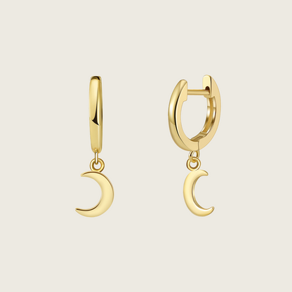 Moon Hoop Earrings