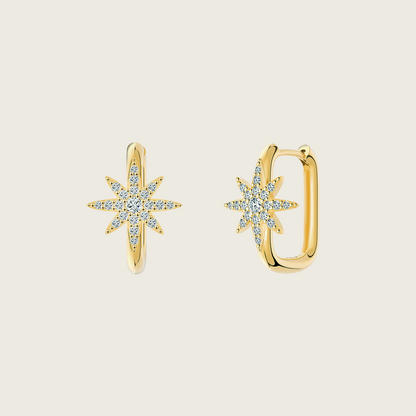 Star Square Hoop Earrings