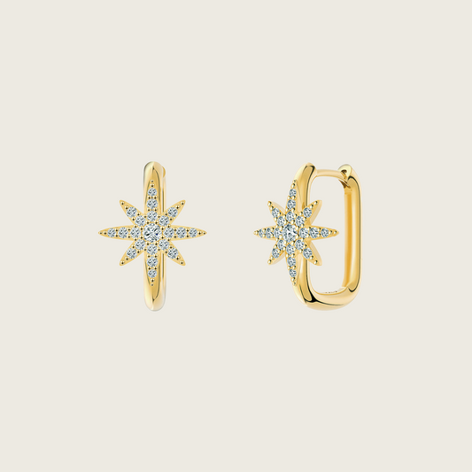 Star Square Hoop Earrings