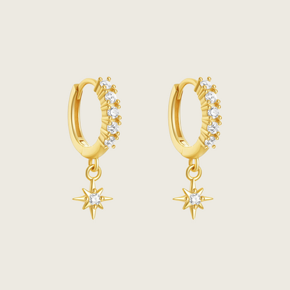 North Star Huggie Earrings