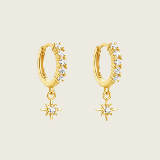 North Star Huggie Earrings