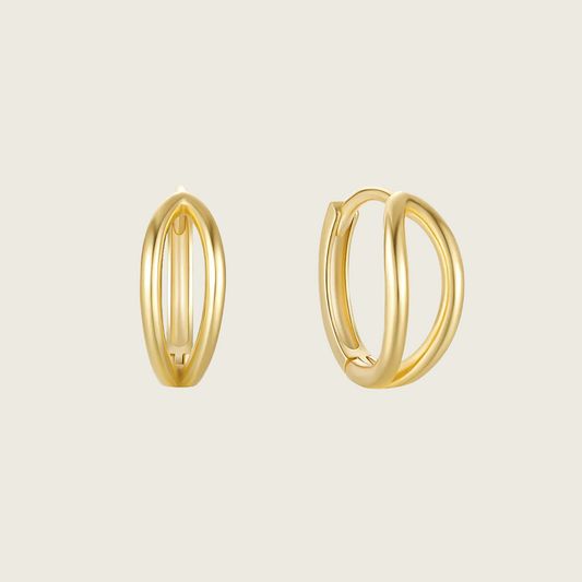 Double Line Hoop Earrings