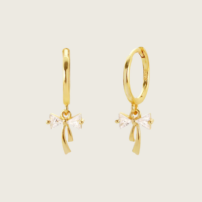 Dainty Bow Hoop Earrings