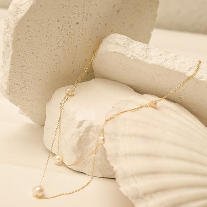 Layered Pearl Necklace