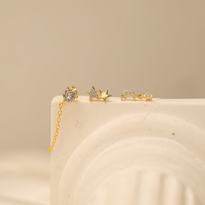 Dainty Star Earring Set