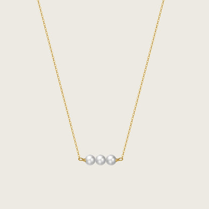 Triple Pearls Pendant Necklace