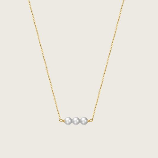 Triple Pearls Pendant Necklace