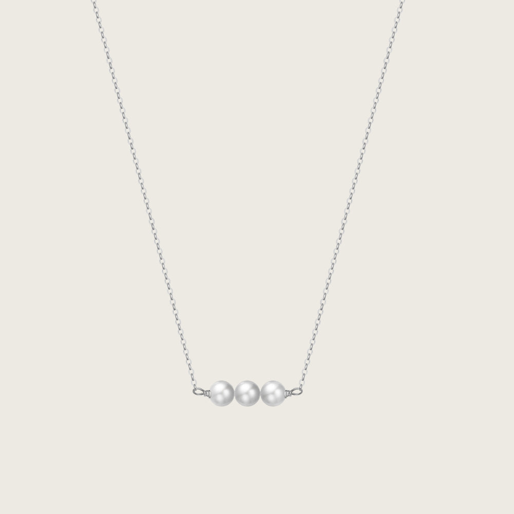 Triple Pearls Pendant Necklace