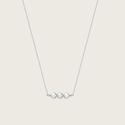 Triple Pearls Pendant Necklace