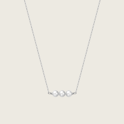 Triple Pearls Pendant Necklace