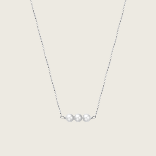 Triple Pearls Pendant Necklace
