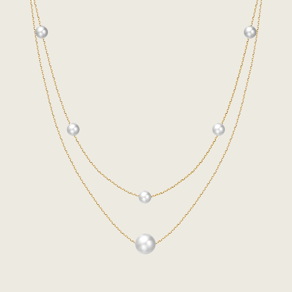Layered Pearl Necklace