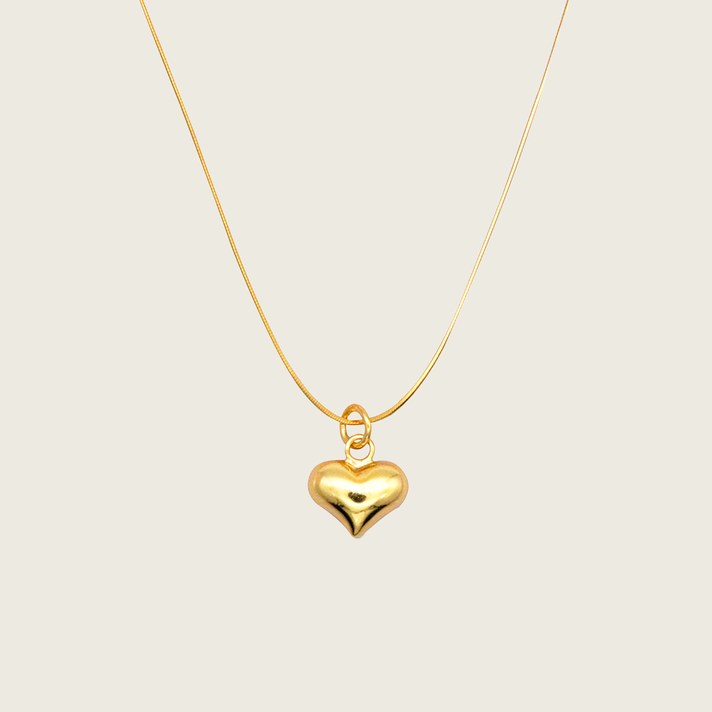 Heart Pendant Snake Chain