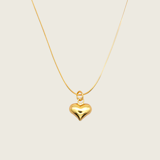 Heart Pendant Snake Chain