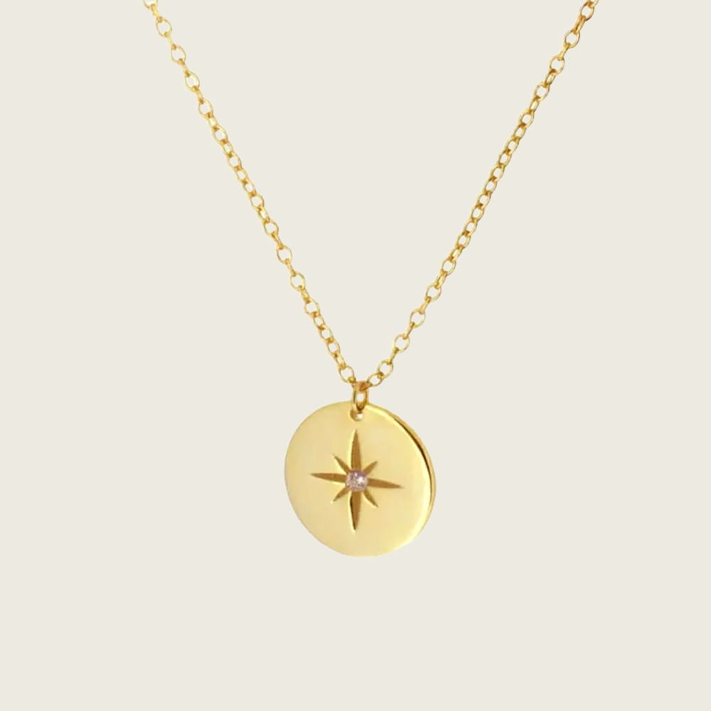 North Star Coin Pendant Necklace