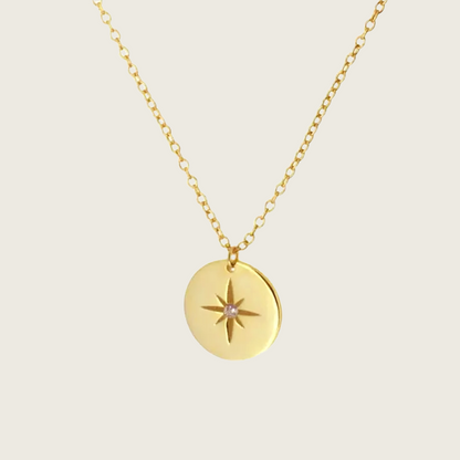 North Star Coin Pendant Necklace