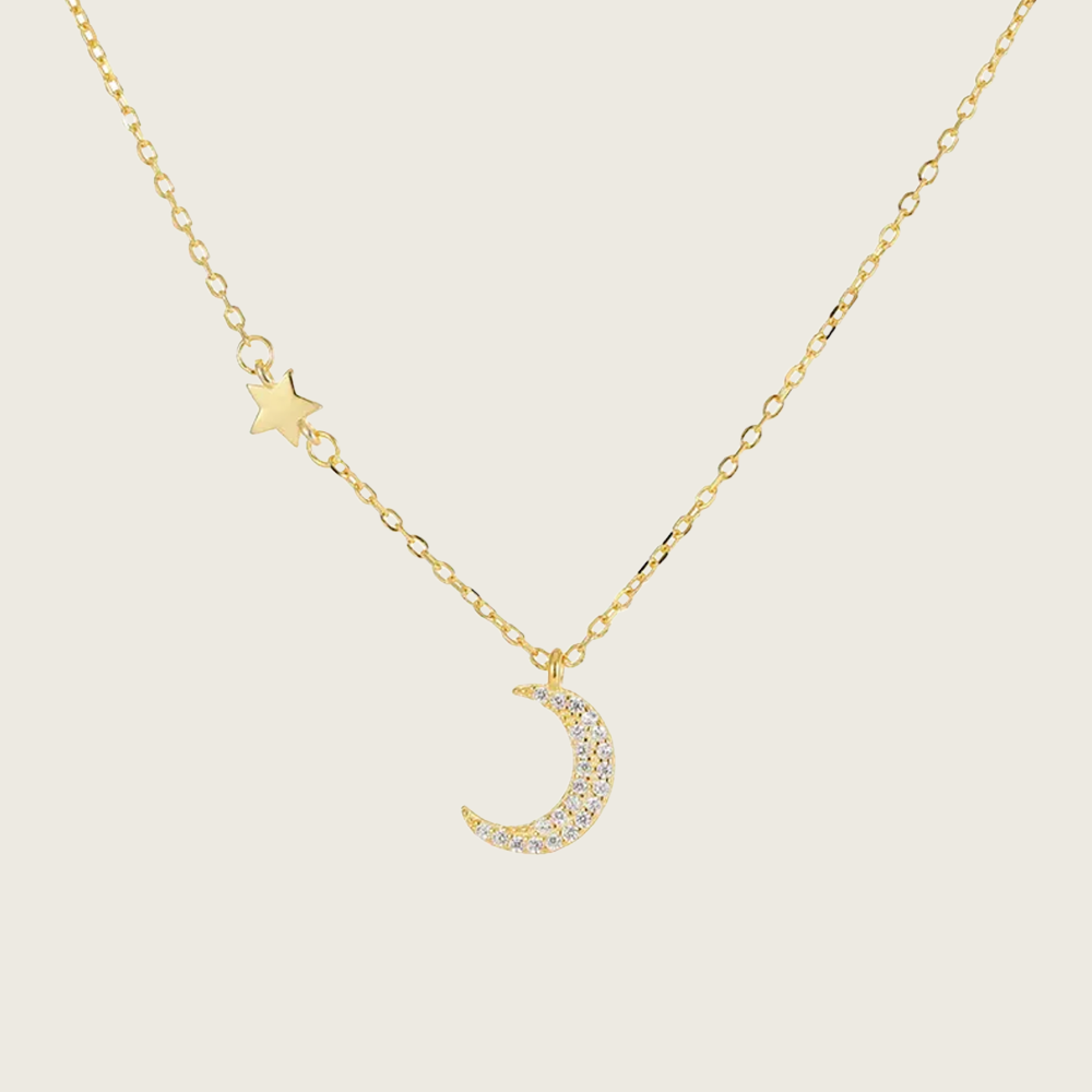 Moon Star Pendant Necklace