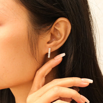 Tennis Chain Stud Earrings
