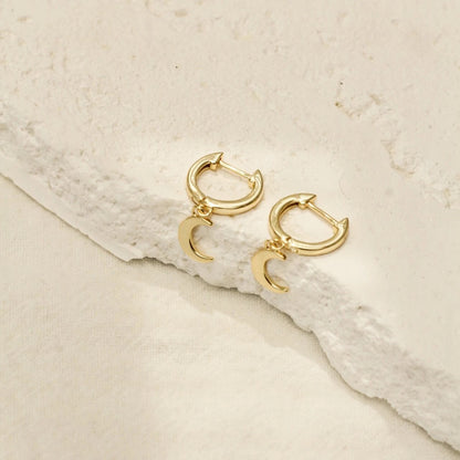 Moon and Star Earring Set