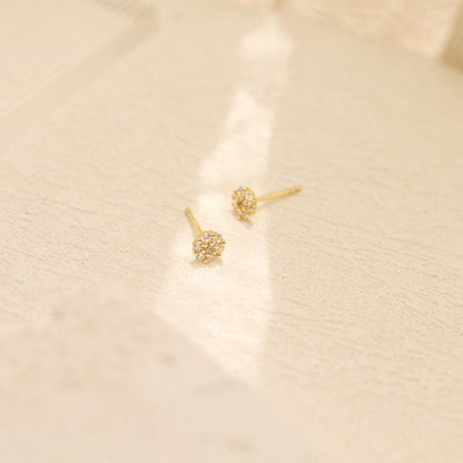 Dainty Flower Stone Earring Set